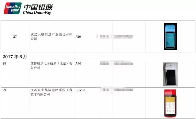 拉卡拉电签POS机：最新！48款智能云POS银联认证产品列表